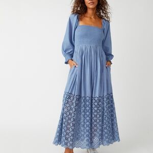 Elegant Blue Maxi Dress